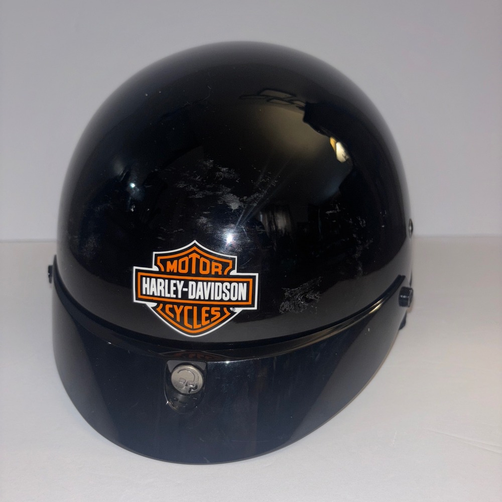 Harley-Davidson Gloss Black DOT Half Helmet Willie G Skull XS 53-54cm